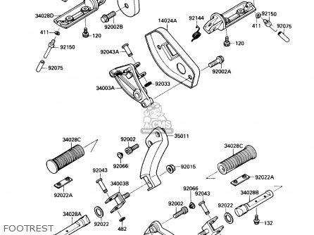 FOOTREST - VN1500A2 VULCAN 88 1988 USA CALIFORNIA CANADA