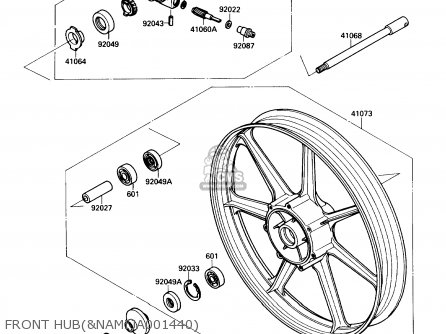 FRONT HUB(&NAMIJA001440) - VN1500A2 VULCAN 88 1988 USA CALIFORNIA CANADA