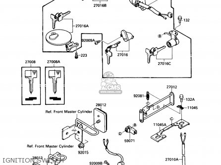 IGNITION SWITCH - VN1500A2 VULCAN 88 1988 USA CALIFORNIA CANADA
