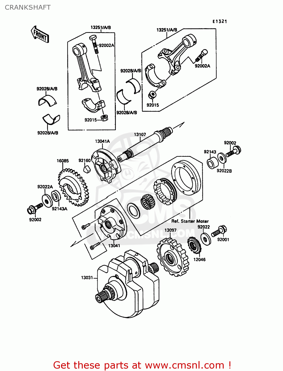 CRANKSHAFT VN1500A3 VN15 1989 FG