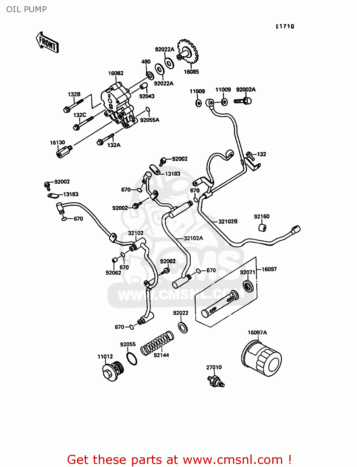 OIL PUMP VN1500A3 VN15 1989 FG