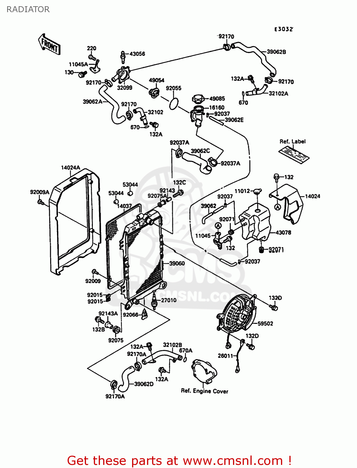 RADIATOR VN1500A3 VN15 1989 FG