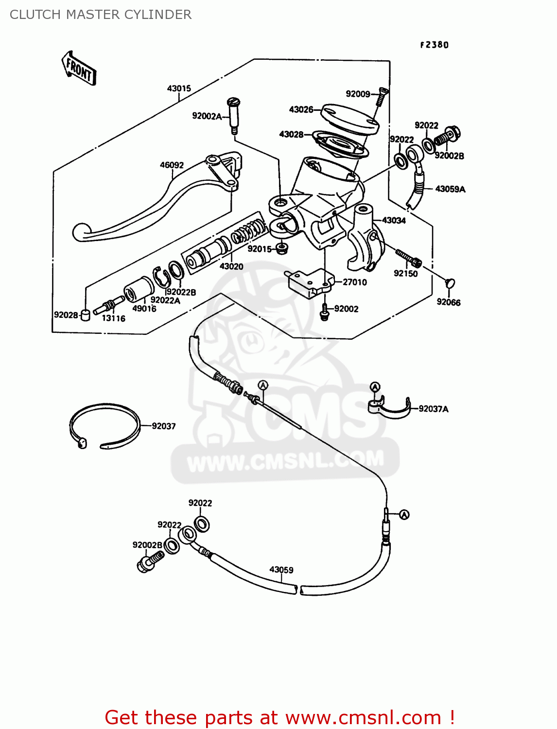 CLUTCH MASTER CYLINDER VN1500A3 VN15 1989 FG