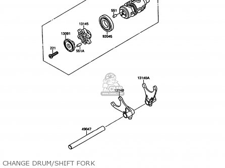 CHANGE DRUM/SHIFT FORK - VN1500A3 VN15 1989 FG