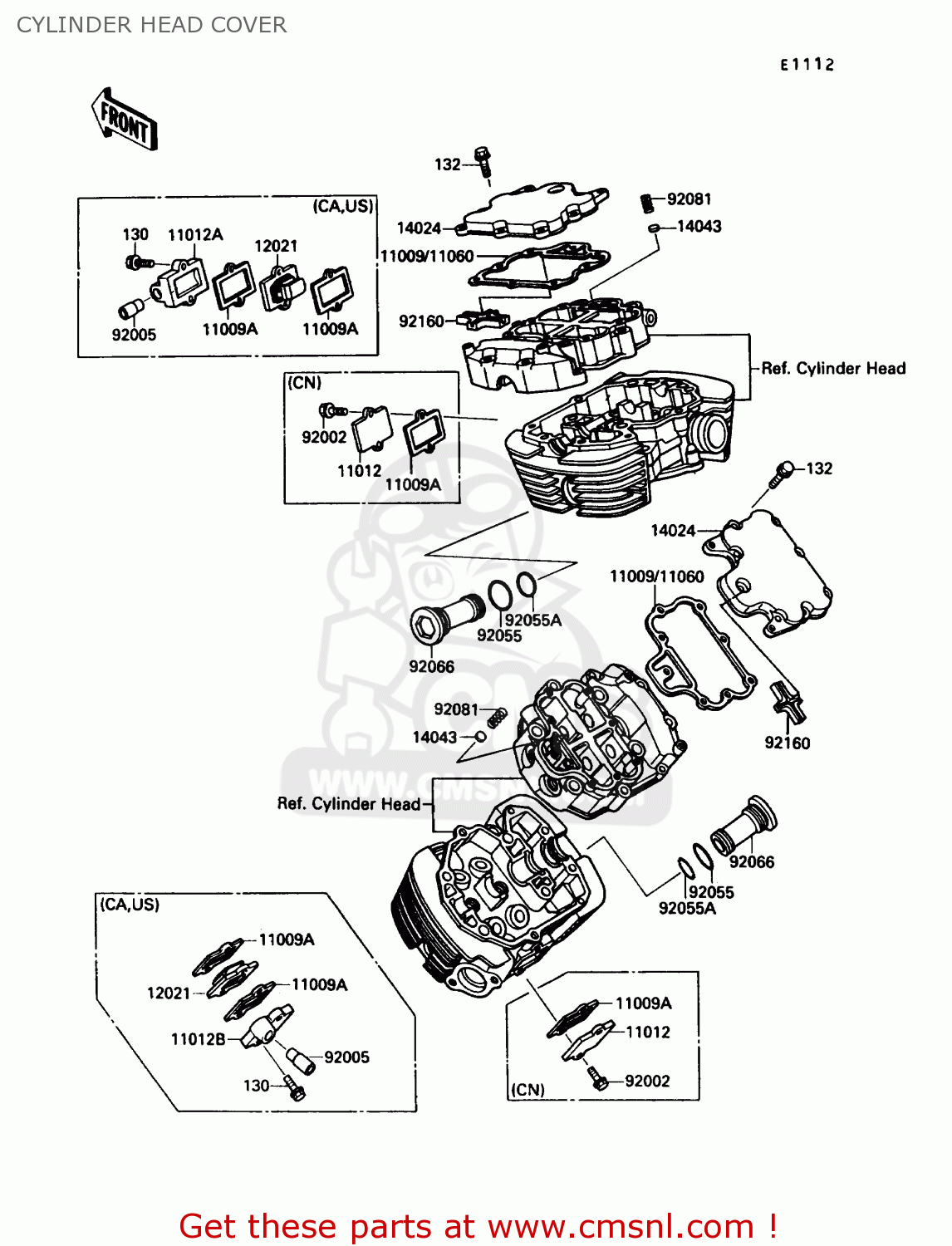 CYLINDER HEAD COVER VN1500A3 VULCAN 88 1989 USA CALIFORNIA CANADA