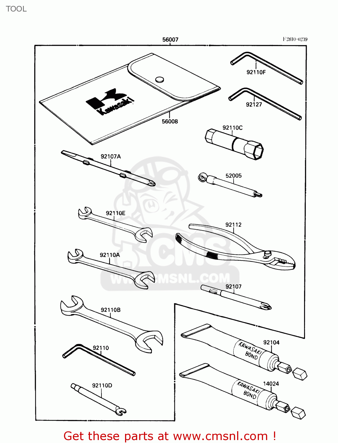 TOOL VN1500A3 VULCAN 88 1989 USA CALIFORNIA CANADA