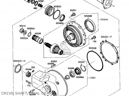 DRIVE SHAFT/FINAL GEAR - VN1500A3 VULCAN 88 1989 USA CALIFORNIA CANADA