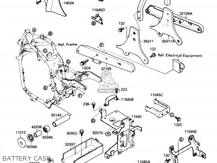 BATTERY CASE - VN1500A3 VULCAN 88 1989 USA CALIFORNIA CANADA
