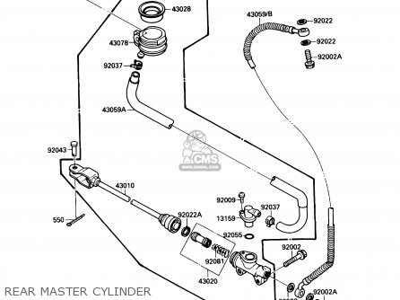 REAR MASTER CYLINDER - VN1500A3 VULCAN 88 1989 USA CALIFORNIA CANADA