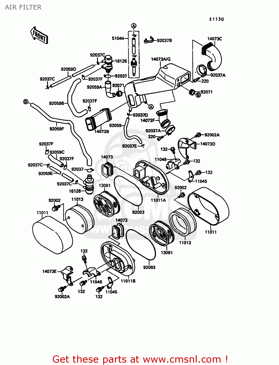 AIR FILTER VN1500A4 VN15 1990 EUROPE FG