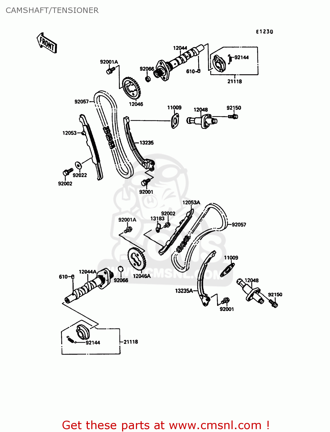 CAMSHAFT/TENSIONER VN1500A4 VN15 1990 EUROPE FG