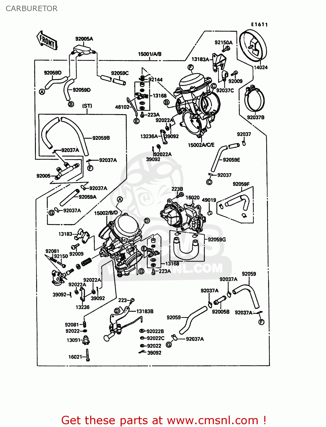 CARBURETOR VN1500A4 VN15 1990 EUROPE FG