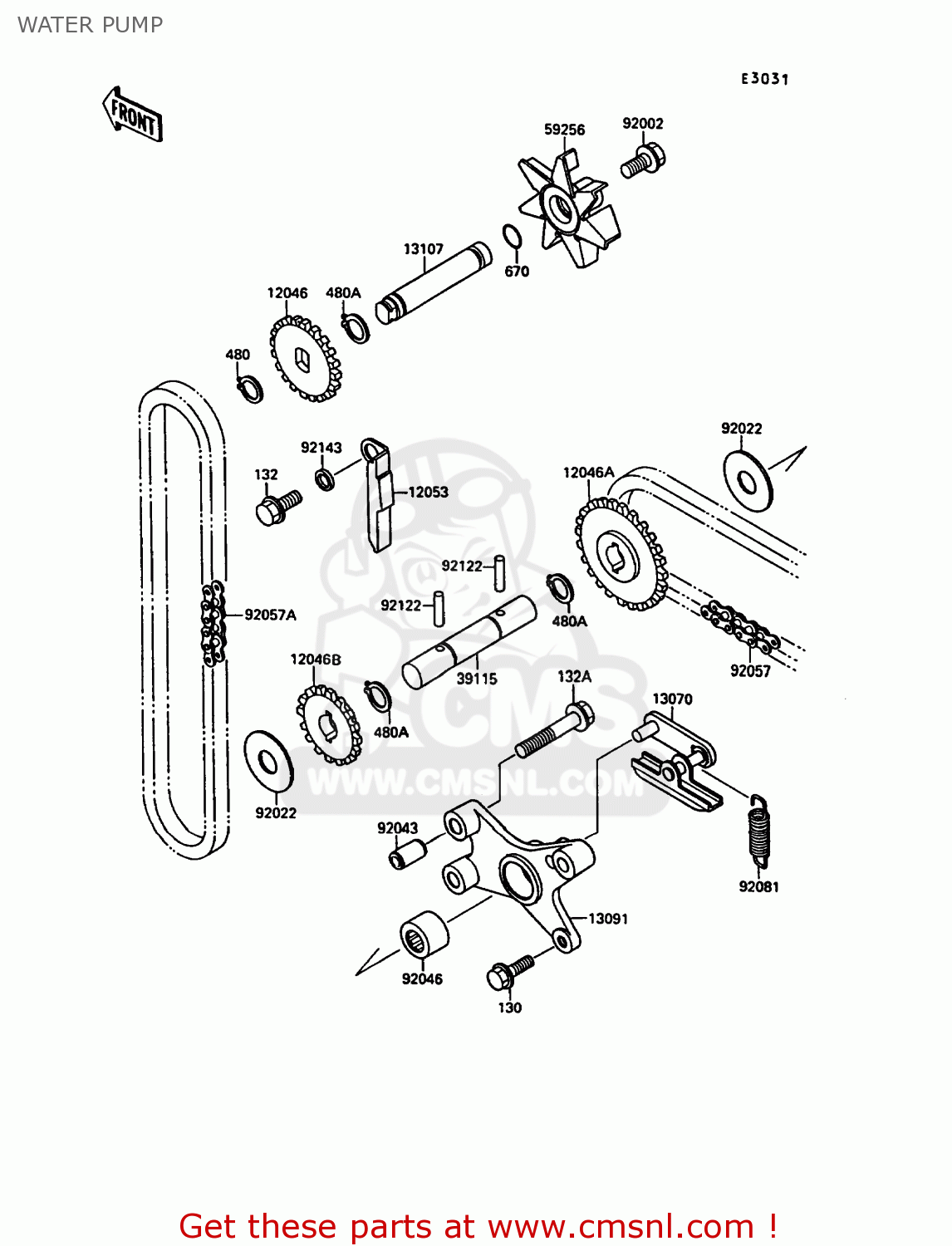 WATER PUMP VN1500A4 VN15 1990 EUROPE FG