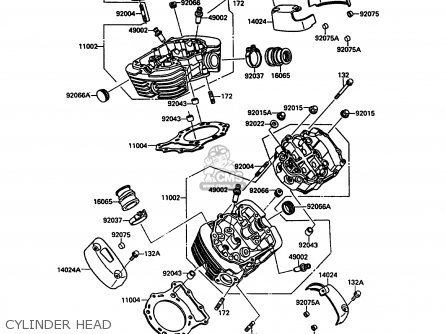 CYLINDER HEAD - VN1500A4 VN15 1990 EUROPE FG