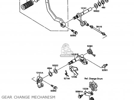 GEAR CHANGE MECHANISM - VN1500A4 VN15 1990 EUROPE FG