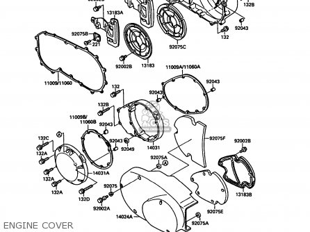ENGINE COVER - VN1500A4 VN15 1990 EUROPE FG