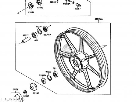 FRONT HUB - VN1500A4 VN15 1990 EUROPE FG