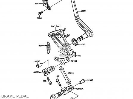 BRAKE PEDAL - VN1500A4 VN15 1990 EUROPE FG