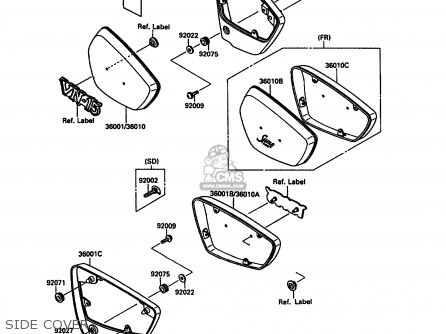 SIDE COVER - VN1500A4 VN15 1990 EUROPE FG