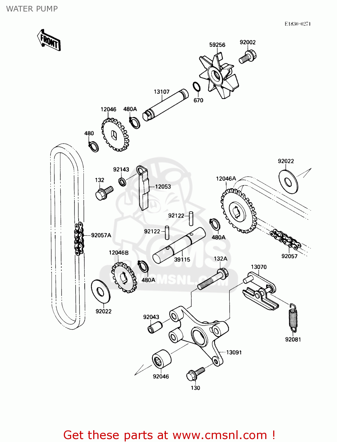 WATER PUMP VN1500A4 VULCAN 88 1990 USA CALIFORNIA