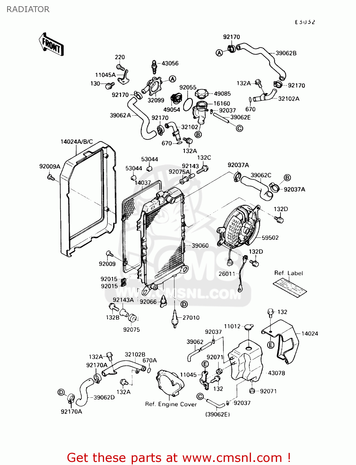 RADIATOR VN1500A4 VULCAN 88 1990 USA CALIFORNIA