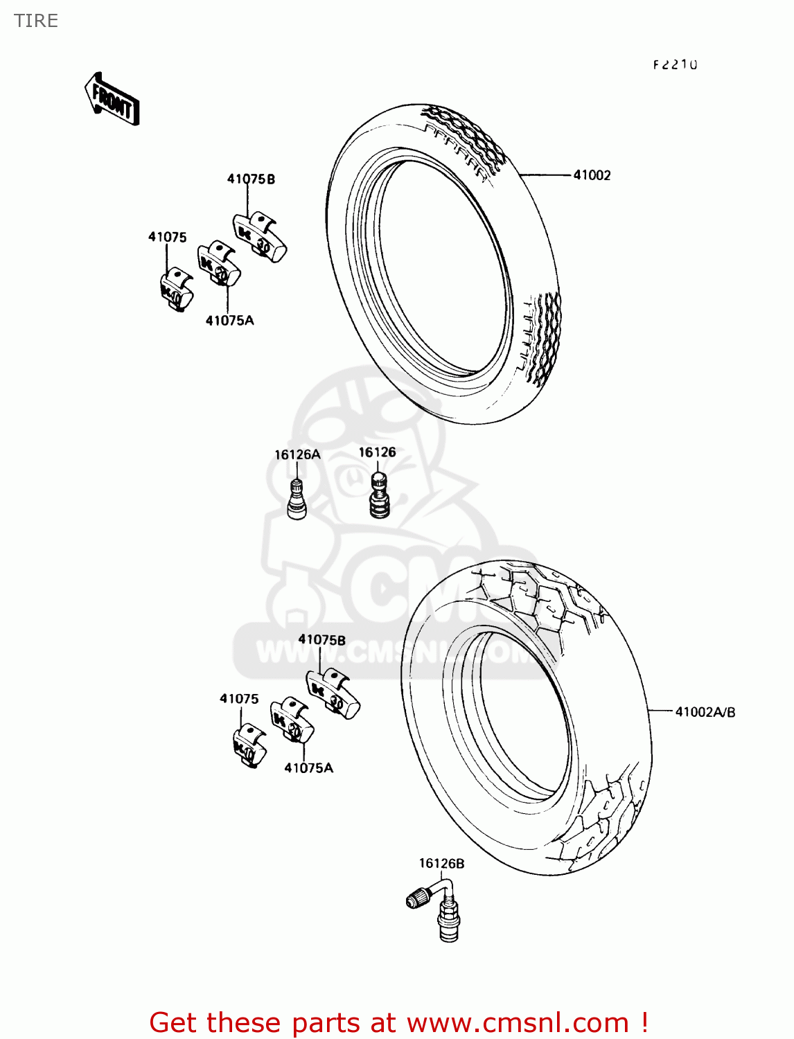 TIRE VN1500A4 VULCAN 88 1990 USA CALIFORNIA