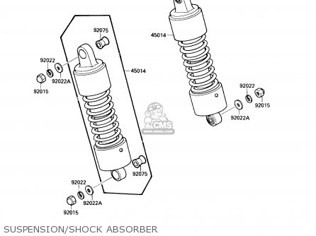 SUSPENSION/SHOCK ABSORBER - VN1500A4 VULCAN 88 1990 USA CALIFORNIA