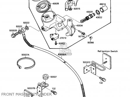 FRONT MASTER CYLINDER - VN1500A4 VULCAN 88 1990 USA CALIFORNIA