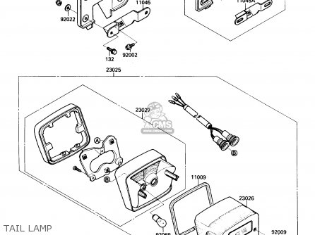 TAIL LAMP - VN1500A4 VULCAN 88 1990 USA CALIFORNIA