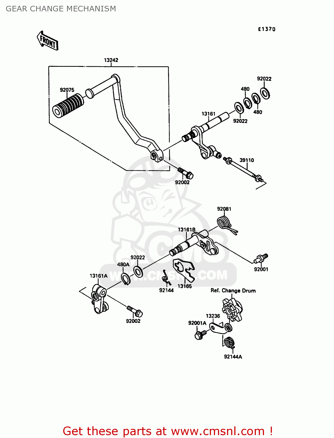 GEAR CHANGE MECHANISM VN1500A5 VN15 1991 EUROPE