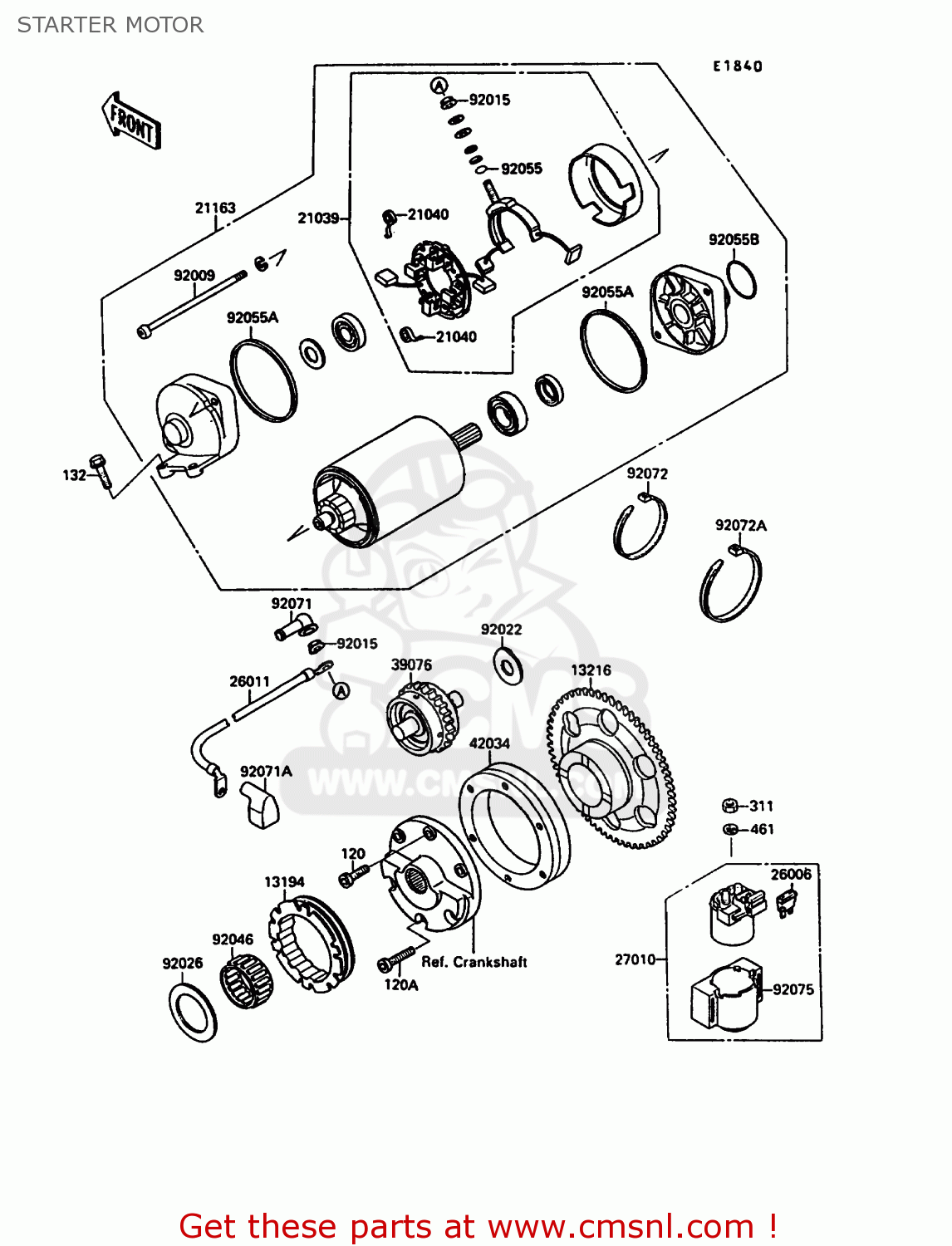 STARTER MOTOR VN1500A5 VN15 1991 EUROPE