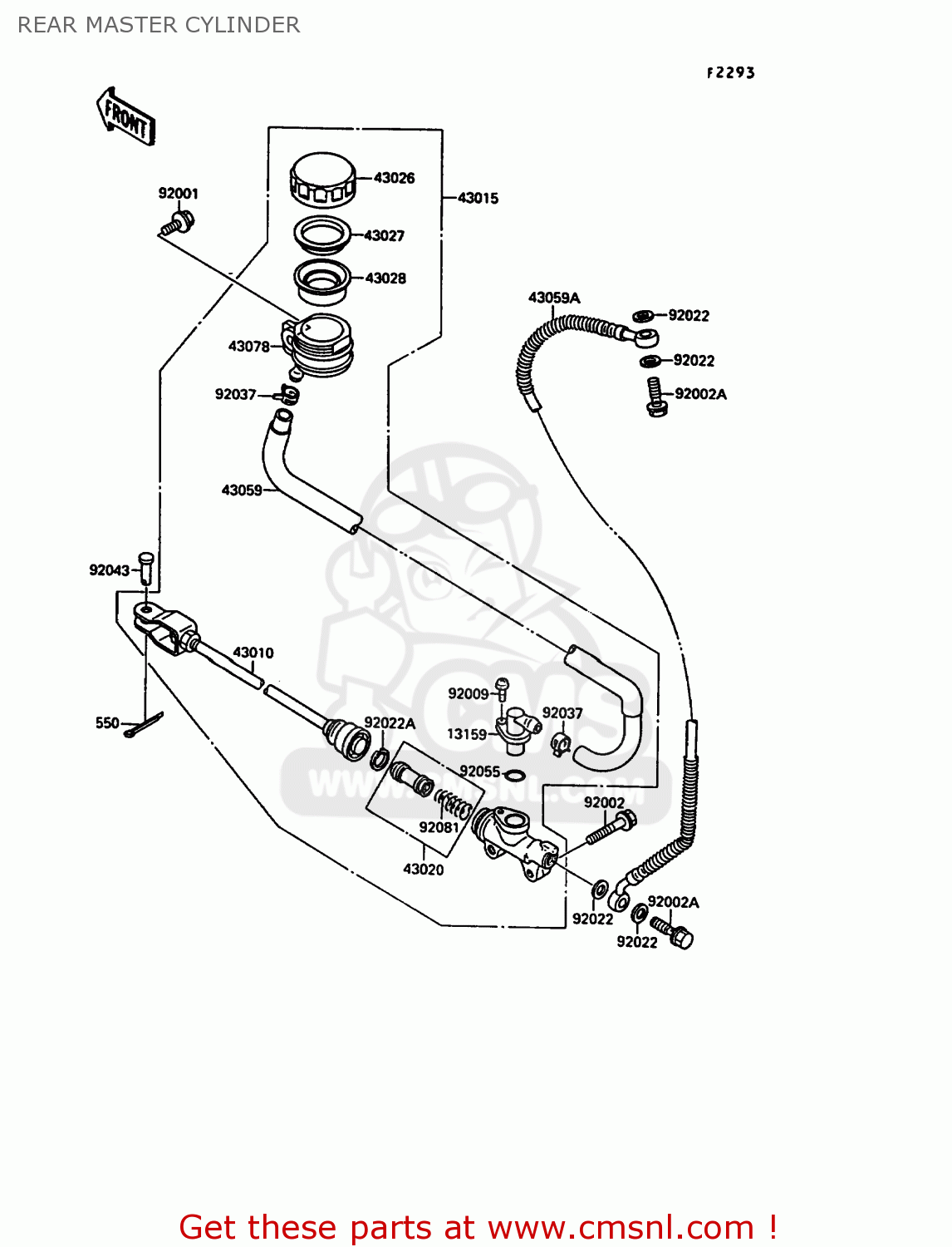 REAR MASTER CYLINDER VN1500A5 VN15 1991 EUROPE