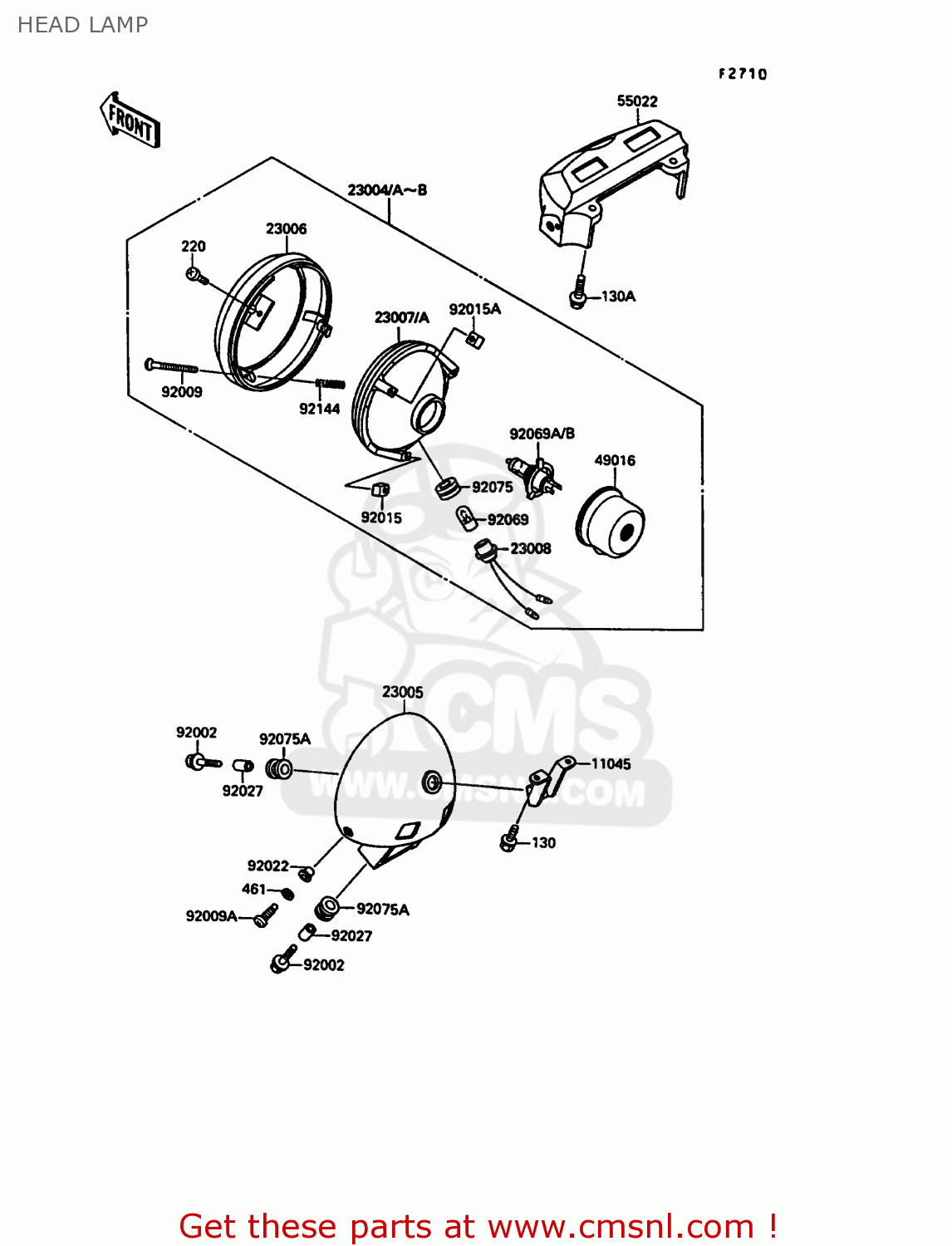 HEAD LAMP VN1500A5 VN15 1991 EUROPE