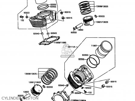 CYLINDER/PISTON - VN1500A5 VN15 1991 EUROPE