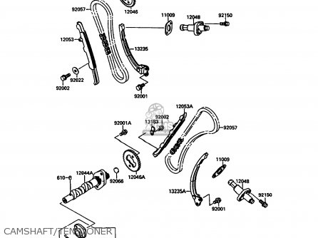 CAMSHAFT/TENSIONER - VN1500A5 VN15 1991 EUROPE