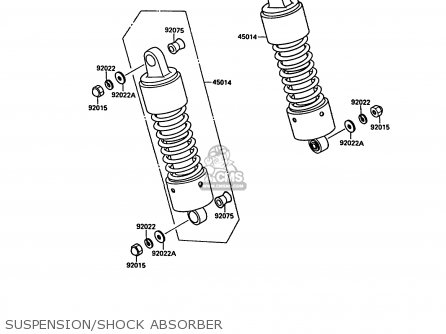 SUSPENSION/SHOCK ABSORBER - VN1500A5 VN15 1991 EUROPE