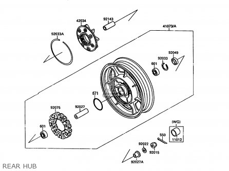 REAR HUB - VN1500A5 VN15 1991 EUROPE