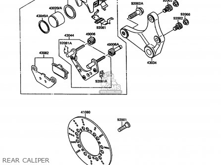 REAR CALIPER - VN1500A5 VN15 1991 EUROPE