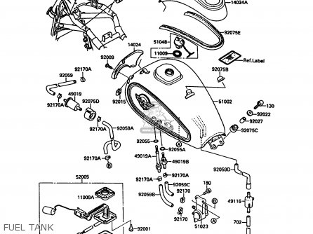 FUEL TANK - VN1500A5 VN15 1991 EUROPE