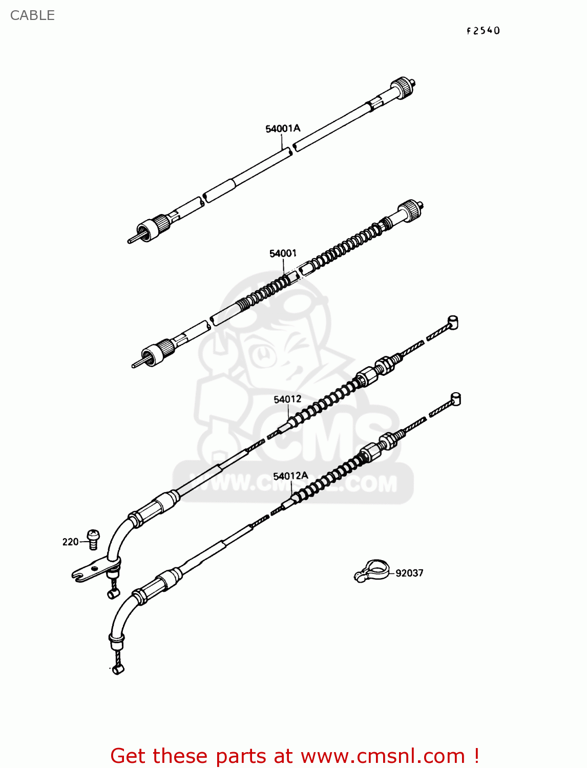 CABLE VN1500A5 VULCAN 88 1991 USA CALIFORNIA