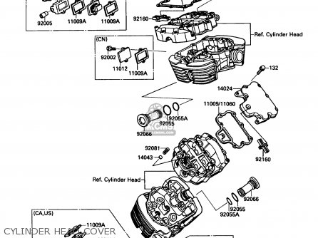 CYLINDER HEAD COVER - VN1500A5 VULCAN 88 1991 USA CALIFORNIA