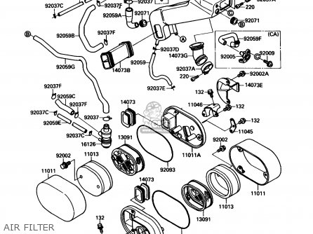 AIR FILTER - VN1500A5 VULCAN 88 1991 USA CALIFORNIA