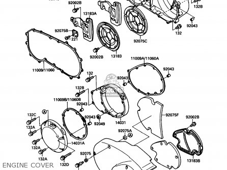 ENGINE COVER - VN1500A5 VULCAN 88 1991 USA CALIFORNIA