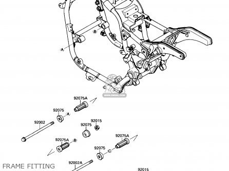 FRAME FITTING - VN1500A5 VULCAN 88 1991 USA CALIFORNIA
