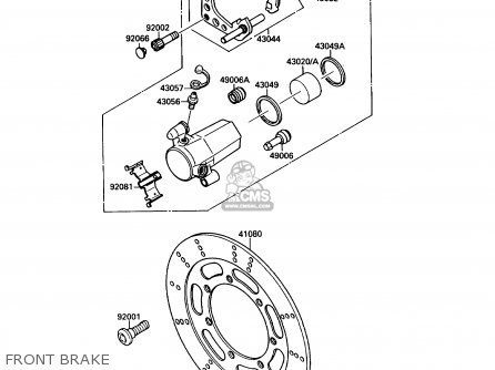 FRONT BRAKE - VN1500A5 VULCAN 88 1991 USA CALIFORNIA