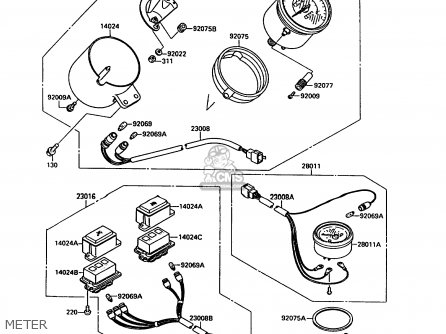 Kawasaki VN1500A6 VN15 1992 EUROPE ST parts lists and schematics