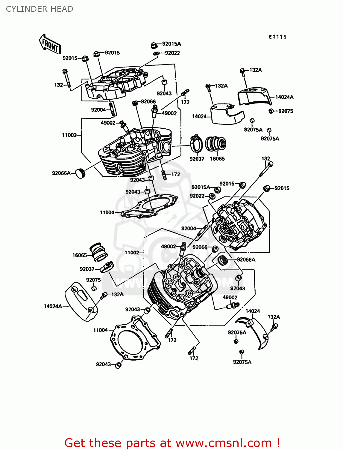 CYLINDER HEAD VN1500A6 VN15 1992 EUROPE ST