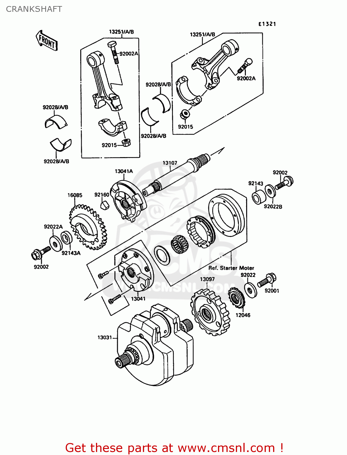 CRANKSHAFT VN1500A6 VN15 1992 EUROPE ST
