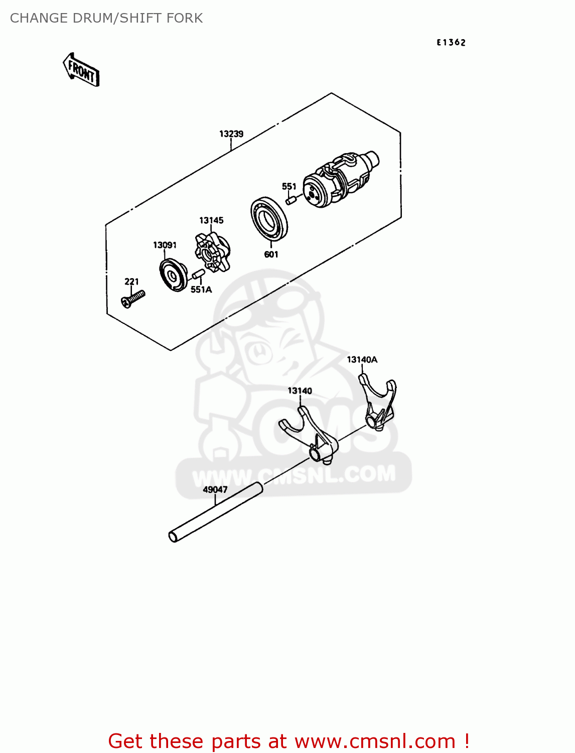 CHANGE DRUM/SHIFT FORK VN1500A6 VN15 1992 EUROPE ST