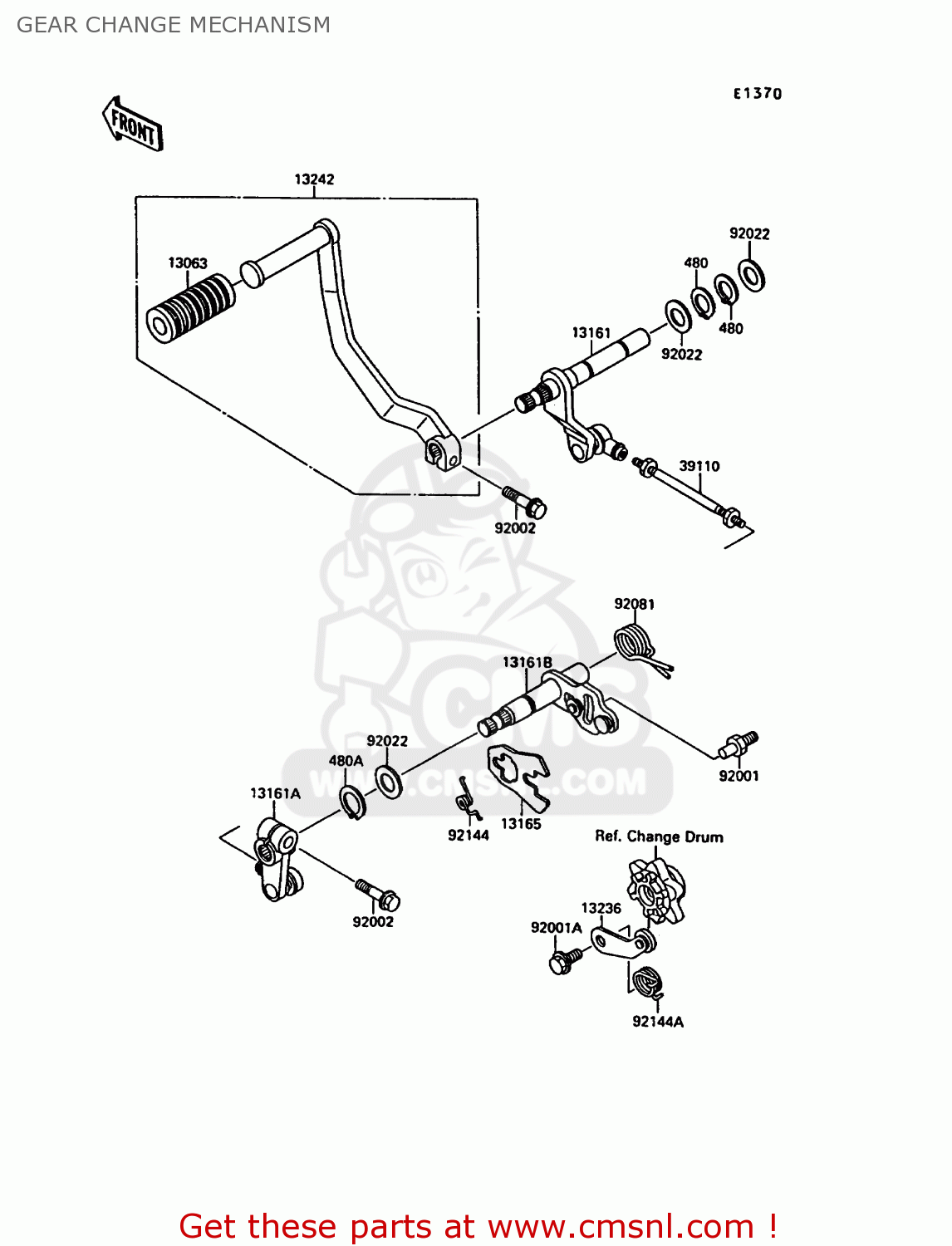 GEAR CHANGE MECHANISM VN1500A6 VN15 1992 EUROPE ST